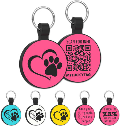 MY LUCKY TAG QR Code Silicone Pet ID