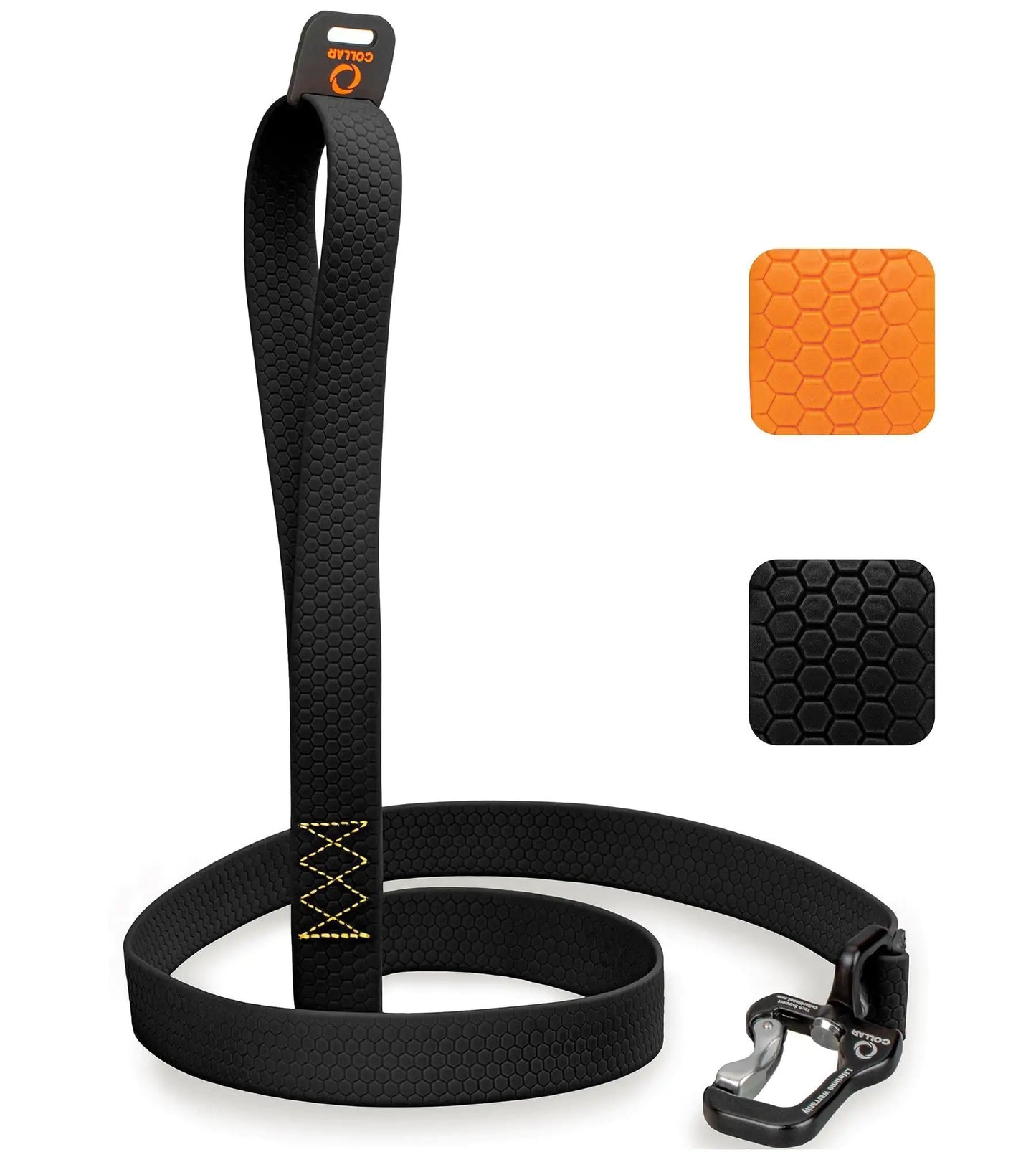 Black Extra Heavy Duty Dog Leash 4 Ft x 1 in